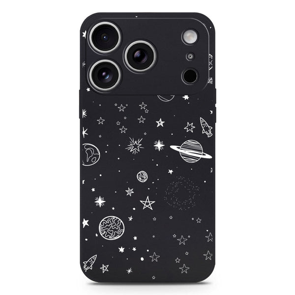 Stardust Dreams Design Soft Phone Case - Silica Gel Case - Black - iPhone 17 Pro