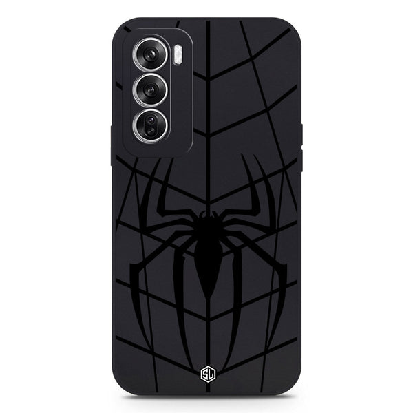X-Spider Design Soft Phone Case - Silica Gel Case - Black - Oppo Reno 12