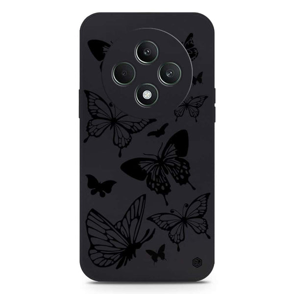 Cute Butterfly Design Soft Phone Case - Silica Gel Case - Black - Oppo F27