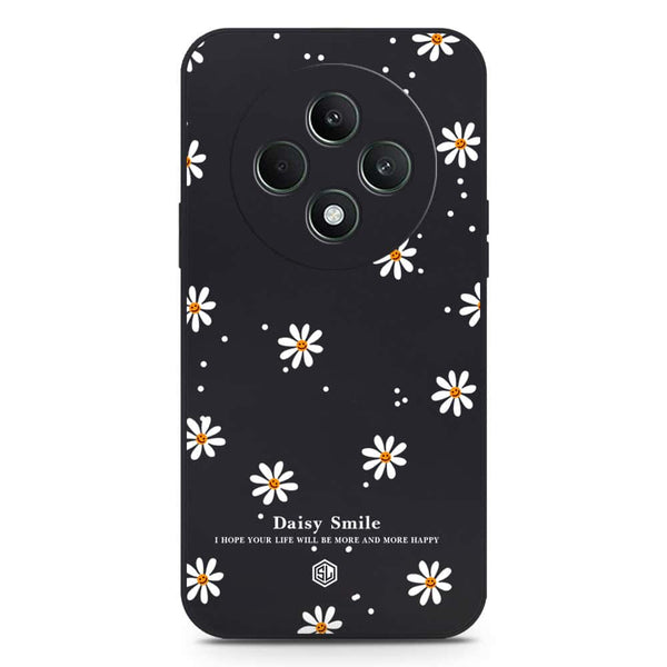 Daisy Smile Design Soft Phone Case - Silica Gel Case - Black - Oppo F27