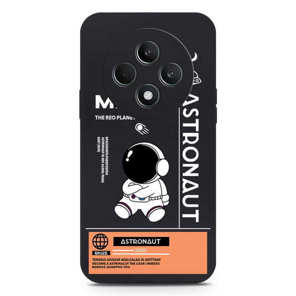 Astronaut Series Design Soft Phone Case - Silica Gel Case - Black - Oppo Reno 12F