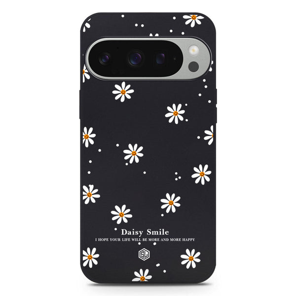 Daisy Smile Design Soft Phone Case - Silica Gel Case - Black - Google Pixel 9