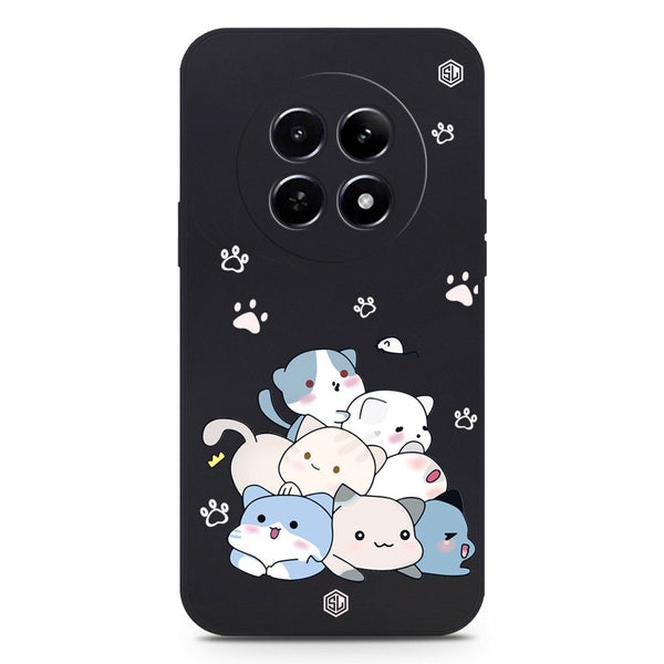 Cute Design Soft Phone Case - Silica Gel Case - Black - Realme 13