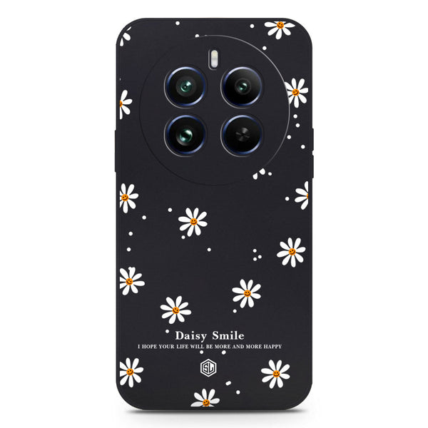Daisy Smile Design Soft Phone Case - Silica Gel Case - Black - Realme 12 4G