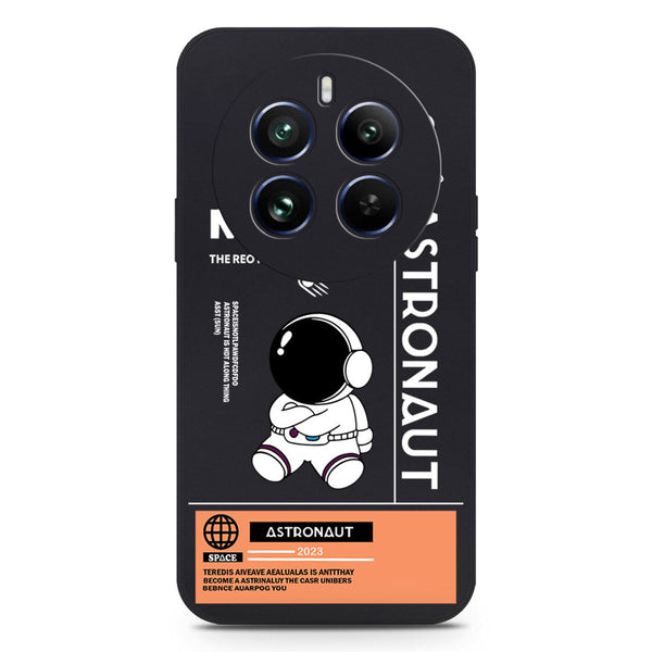 Astronaut Series Design Soft Phone Case - Silica Gel Case - Black - Realme 12 4G
