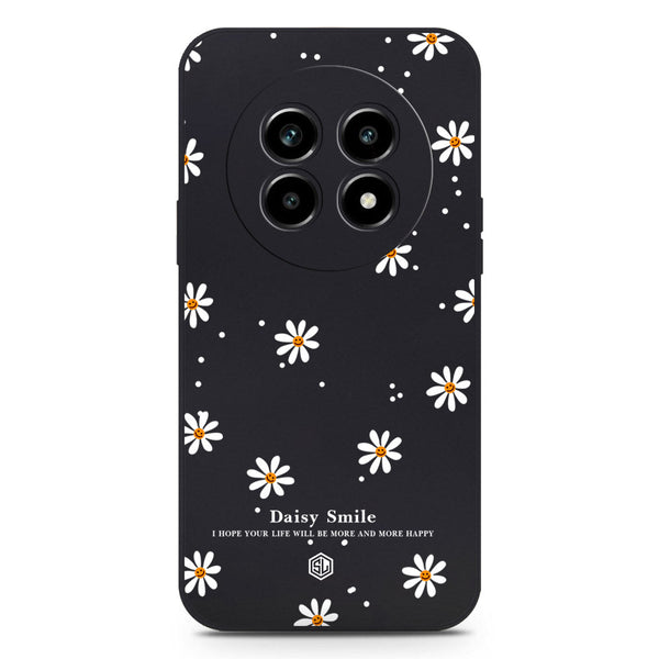 Daisy Smile Design Soft Phone Case - Silica Gel Case - Black - Realme 13 Pro