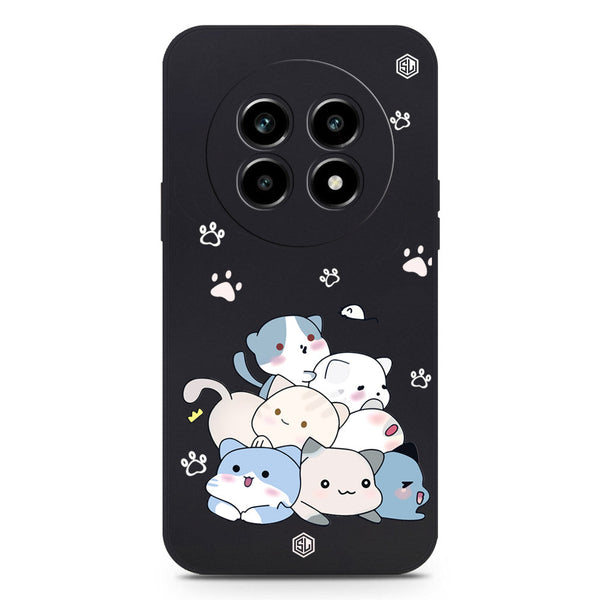 Cute Design Soft Phone Case - Silica Gel Case - Black - Realme 13 Pro