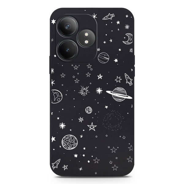 Stardust Dreams Design Soft Phone Case - Silica Gel Case - Black - Realme GT Neo 6 SE