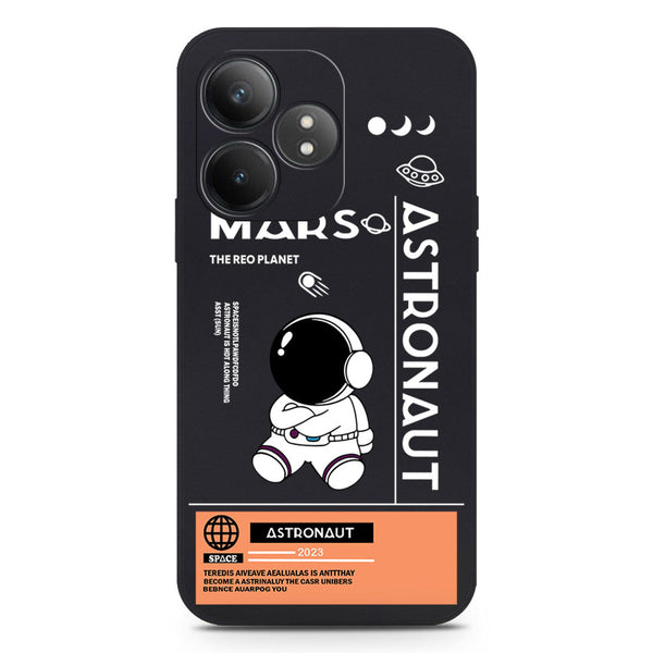 Astronaut Series Design Soft Phone Case - Silica Gel Case - Black - Realme GT 6