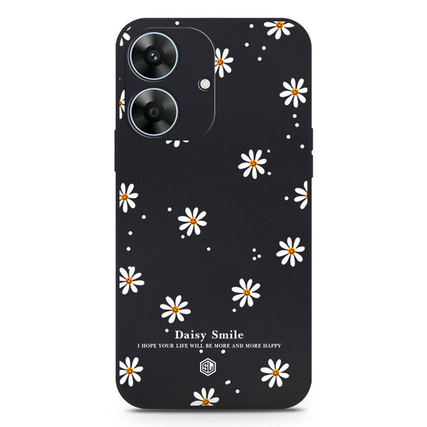 Daisy Smile Design Soft Phone Case - Silica Gel Case - Black - Realme C61 (India)