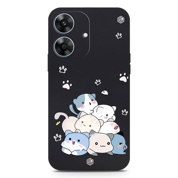Cute Design Soft Phone Case - Silica Gel Case - Black - Realme Note 60