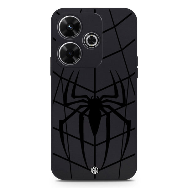 X-Spider Design Soft Phone Case - Silica Gel Case - Black - Xiaomi Redmi Note 13R
