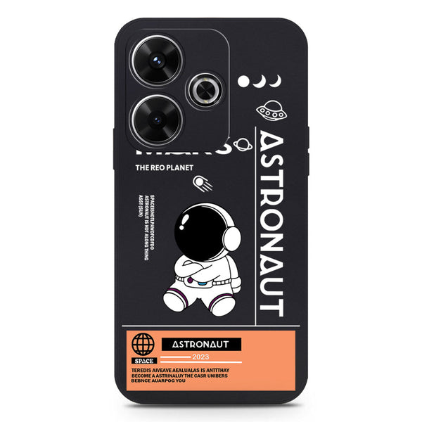 Astronaut Series Design Soft Phone Case - Silica Gel Case - Black - Xiaomi Redmi Note 13R