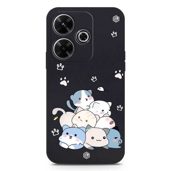 Cute Design Soft Phone Case - Silica Gel Case - Black - Xiaomi Redmi Note 13R