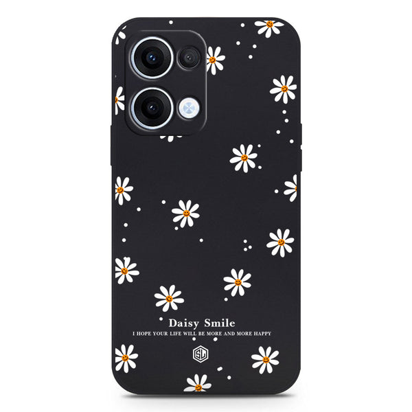 Daisy Smile Design Soft Phone Case - Silica Gel Case - Black - Oppo Reno 13