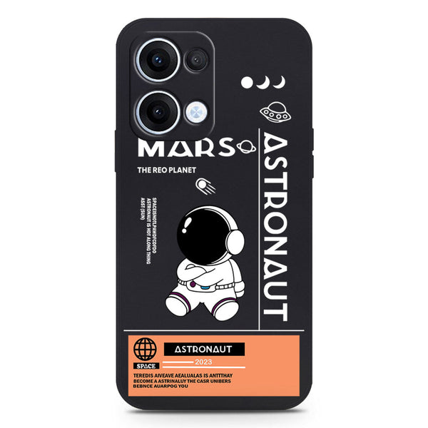Astronaut Series Design Soft Phone Case - Silica Gel Case - Black - Oppo Reno 13