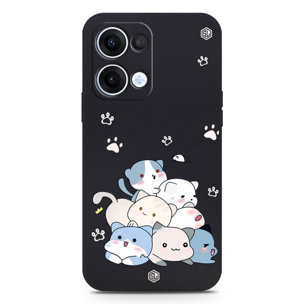 Cute Design Soft Phone Case - Silica Gel Case - Black - Oppo Reno 13