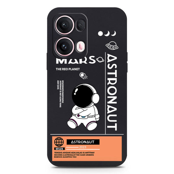 Astronaut Series Design Soft Phone Case - Silica Gel Case - Black - Oppo Reno 13 Pro