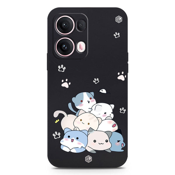 Cute Design Soft Phone Case - Silica Gel Case - Black - Oppo Reno 13 Pro