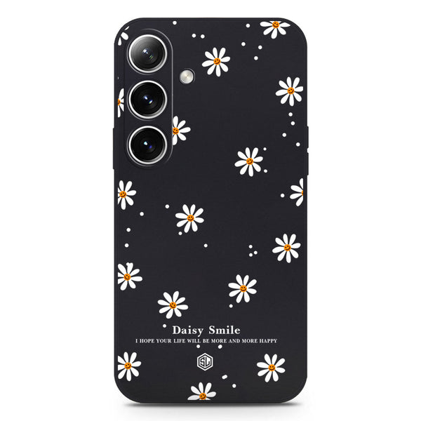 Daisy Smile Design Soft Phone Case - Silica Gel Case - Black - Samsung Galaxy S25 Plus