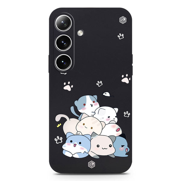 Cute Design Soft Phone Case - Silica Gel Case - Black - Samsung Galaxy S25 Plus