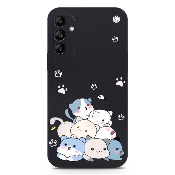 Cute Smile Design Soft Phone Case - Black - Samsung Galaxy A14