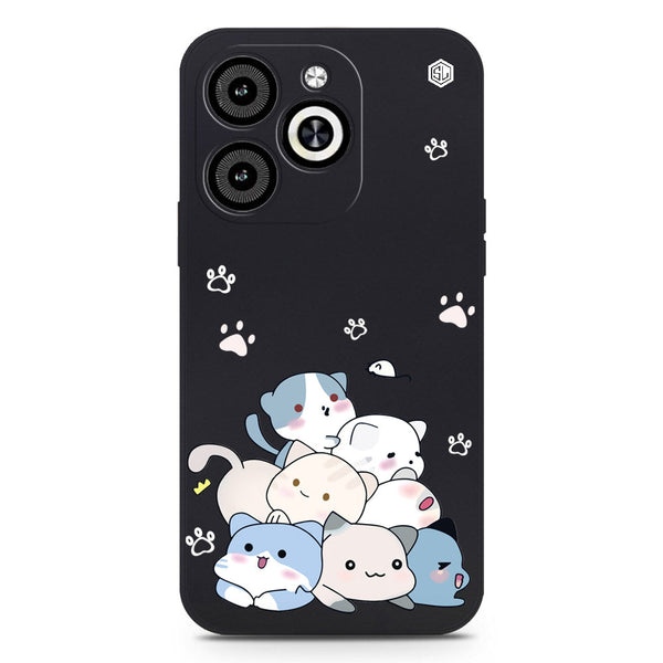 Cute Smile Design Soft Phone Case - Black - Infinix Smart 8