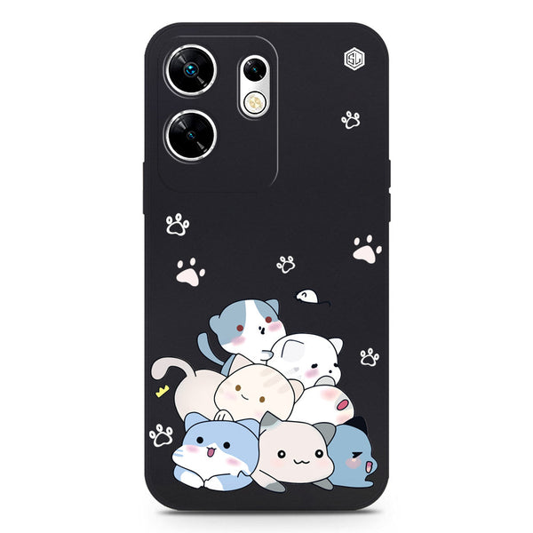 Cute Smile Design Soft Phone Case - Black - Infinix Zero 30 4G