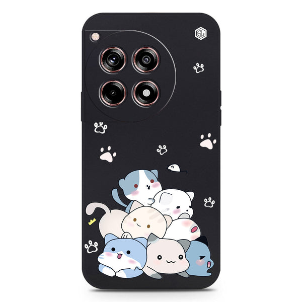 Cute Smile Design Soft Phone Case - Black - OnePlus Ace 3
