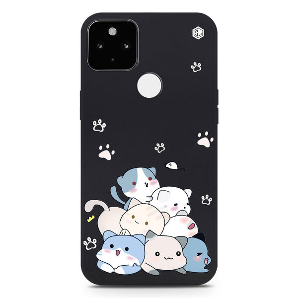 Cute Smile Design Soft Phone Case - Black - Google Pixel 5a 5G