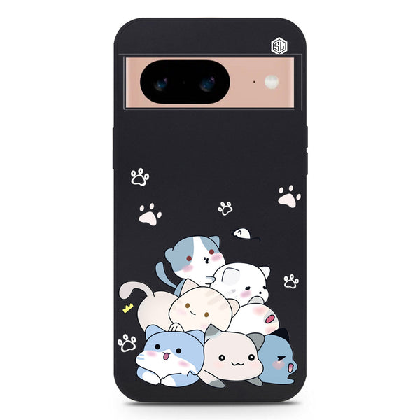 Cute Smile Design Soft Phone Case - Black - Google Pixel 8a
