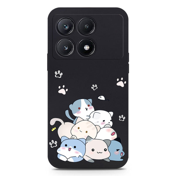 Cute Smile Design Soft Phone Case - Black - Xiaomi Poco X6 Pro