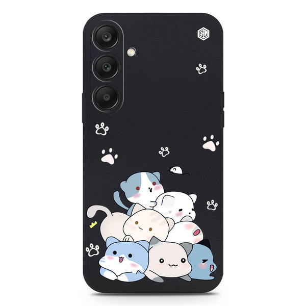 Cute Smile Design Soft Phone Case - Black - Samsung Galaxy S24