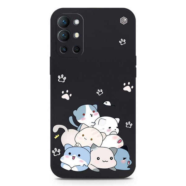 Cute Design Soft Phone Case - Silica Gel Case - Black - OnePlus 9R