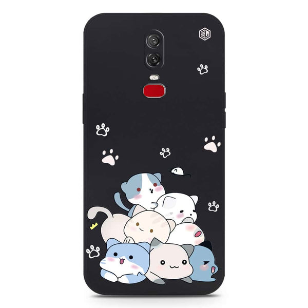 Cute Design Soft Phone Case - Silica Gel Case - Black - OnePlus 6