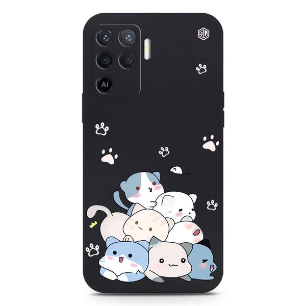 Cute Design Soft Phone Case - Silica Gel Case - Black - Oppo A94