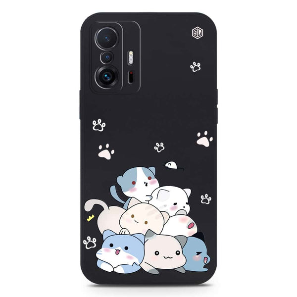 Cute Design Soft Phone Case - Silica Gel Case - Black - Xiaomi 11T Pro