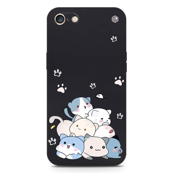 Cute Design Soft Phone Case - Silica Gel Case - Black - iPhone SE 2022