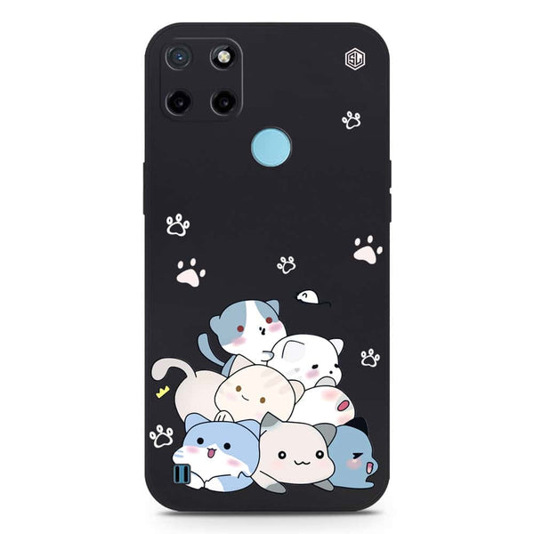 Cute Design Soft Phone Case - Silica Gel Case - Black - Realme C25Y