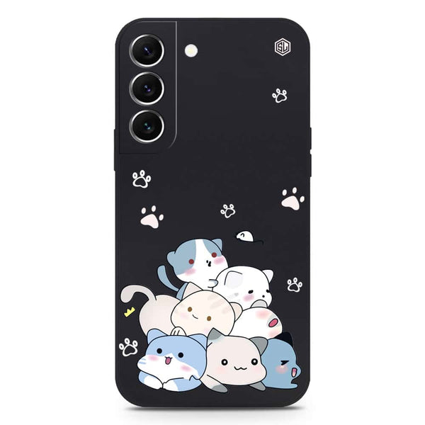 Cute Design Soft Phone Case - Silica Gel Case - Black - Samsung Galaxy S22 Plus 5G
