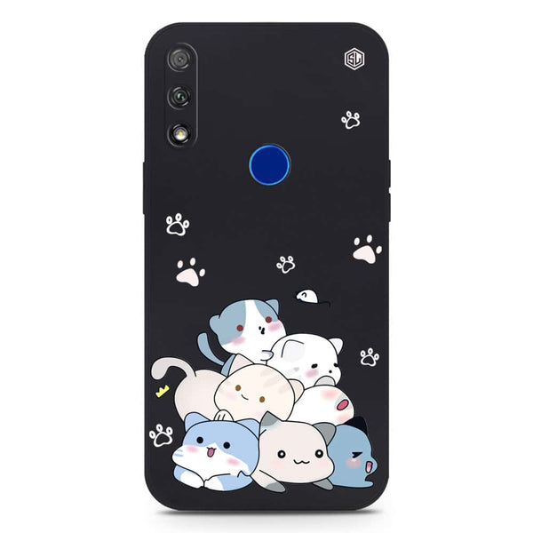 Cute Design Soft Phone Case - Silica Gel Case - Black - Honor 9X