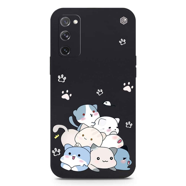 Cute Design Soft Phone Case - Silica Gel Case - Black - Samsung Galaxy S20 FE
