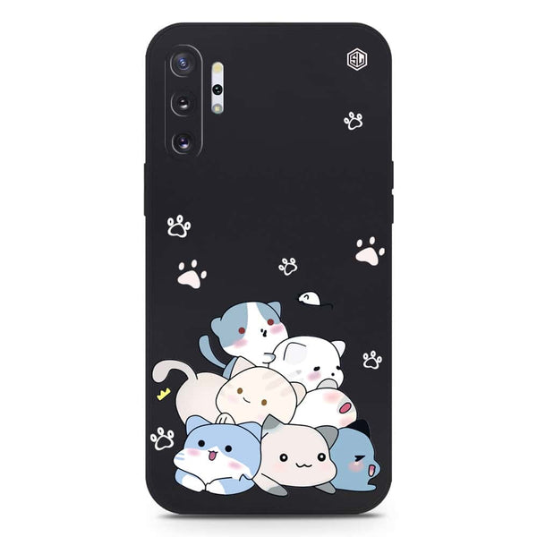 Cute Design Soft Phone Case - Silica Gel Case - Black - Samsung Galaxy Note 10 Plus