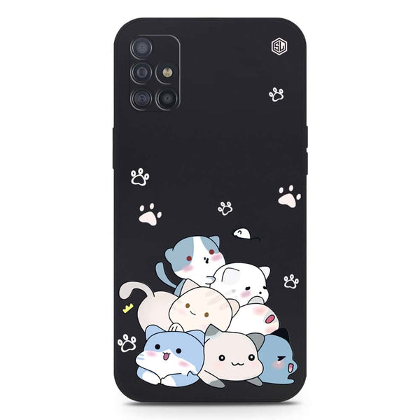 Cute Design Soft Phone Case - Silica Gel Case - Black - Samsung Galaxy M31s