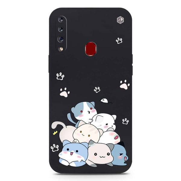Cute Design Soft Phone Case - Silica Gel Case - Black - Samsung Galaxy A20s