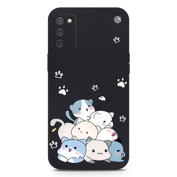 Cute Design Soft Phone Case - Silica Gel Case - Black - Samsung Galaxy A03s