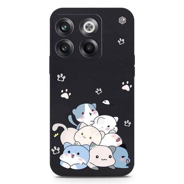 Cute Design Soft Phone Case - Silica Gel Case - Black - OnePlus Ace Pro