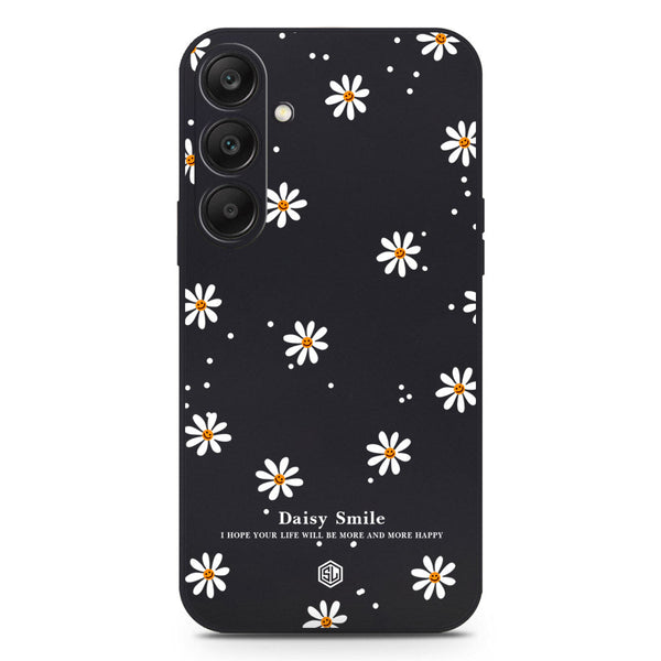Daisy Smile Design Soft Phone Case - Black - Samsung Galaxy S24 Plus