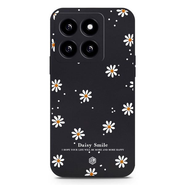 Daisy Smile Design Soft Phone Case - Black - Xiaomi 14