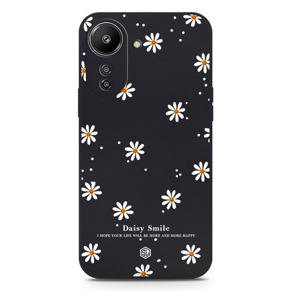 Daisy Smile Design Soft Phone Case - Black - Xiaomi Redmi 13C